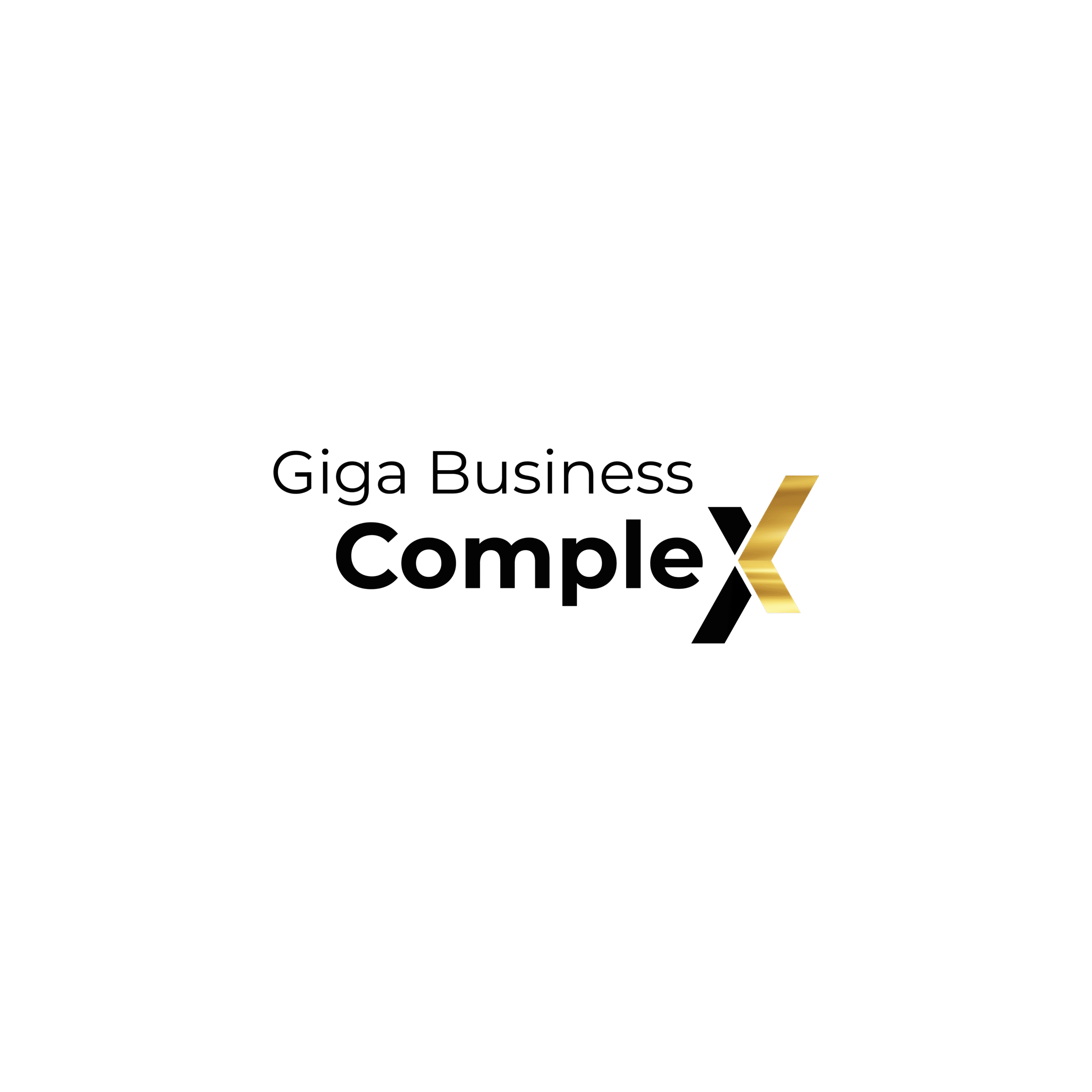 Giga Business Complex logo modern black and gold text symbolizing corporate office and commercial spaces.