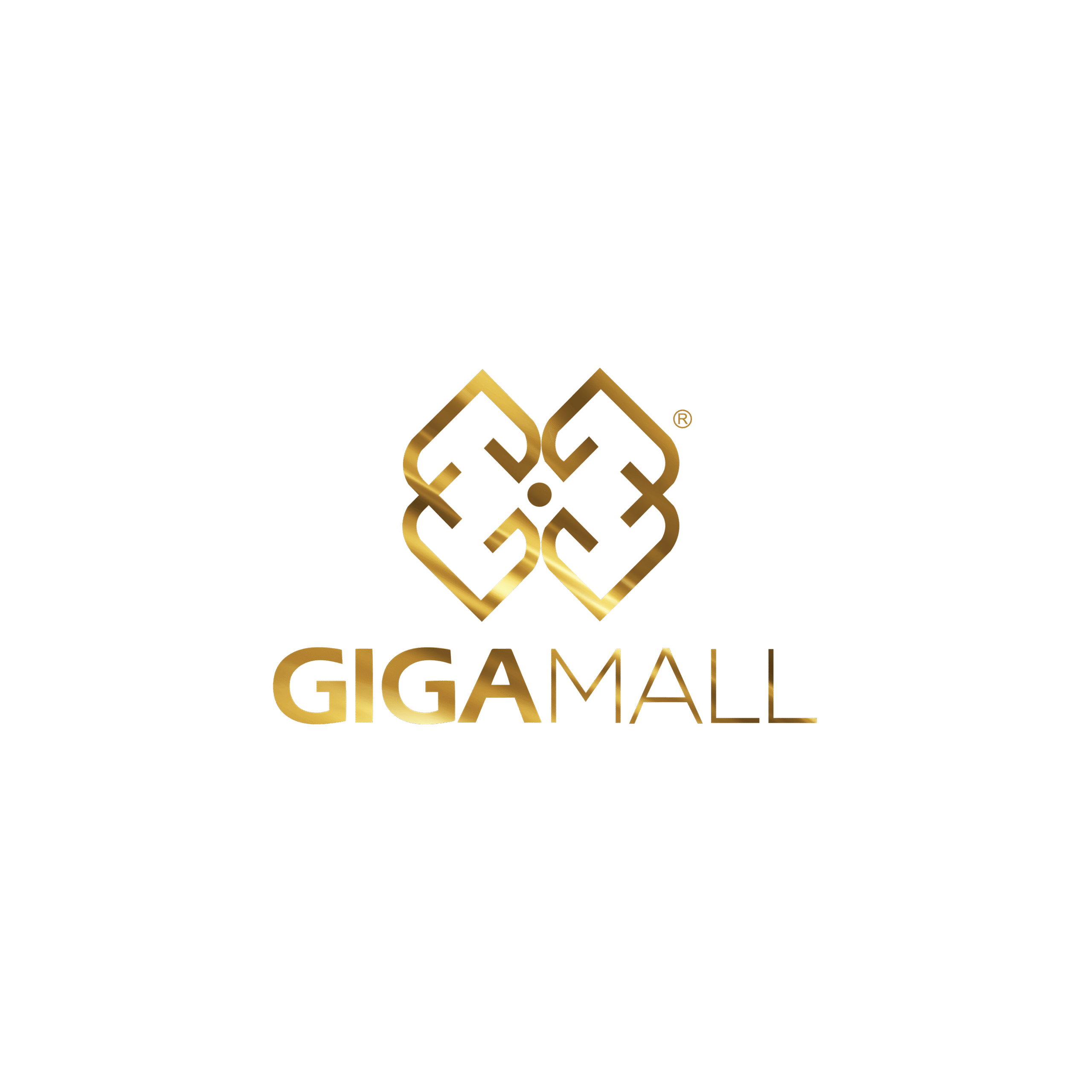 Giga Mall logo golden geometric symbol representing one of the largest malls in Islamabad.