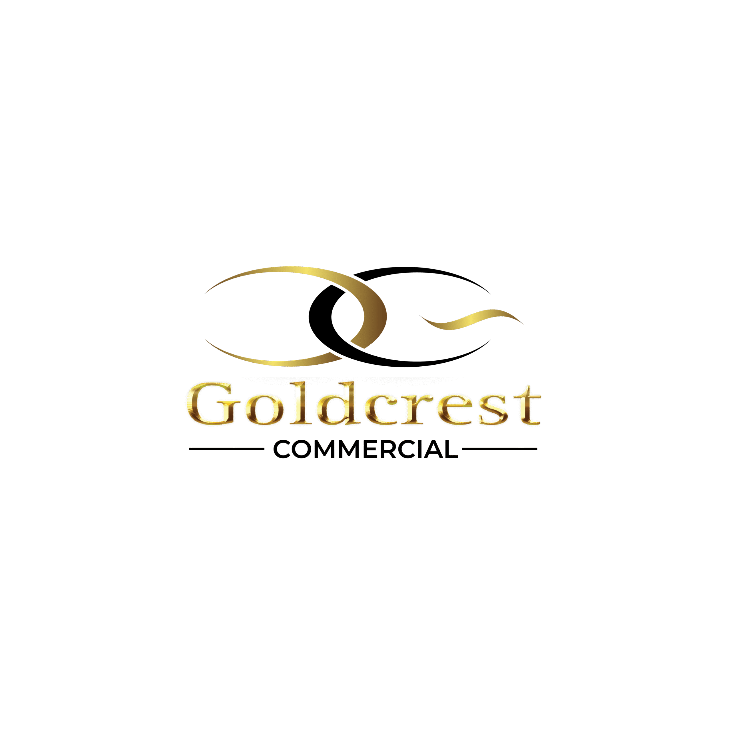 Goldcrest Commercial logo stylized gold and black text representing business and commercial real estate projects.